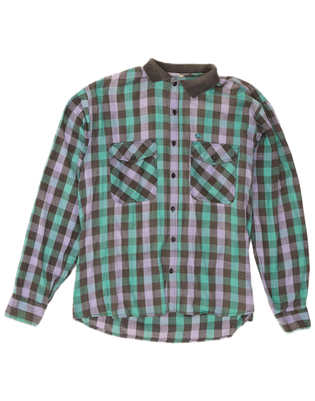 Vintage Ανδρικό Πουκάμισο XL Πολύχρωμο Βαμβακερό Gingham