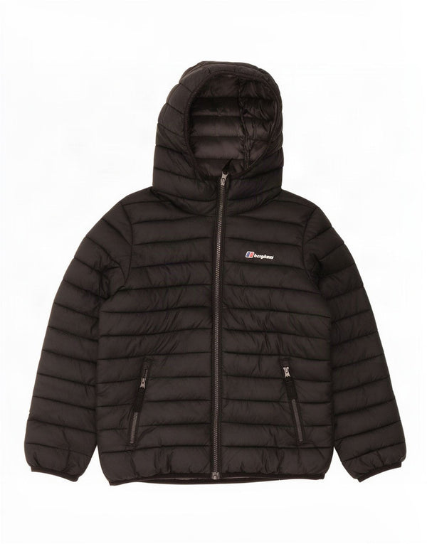 Μπουφάν Berghaus Boys Hooded Gadded Jacket 9-10 Years Black Polyamide