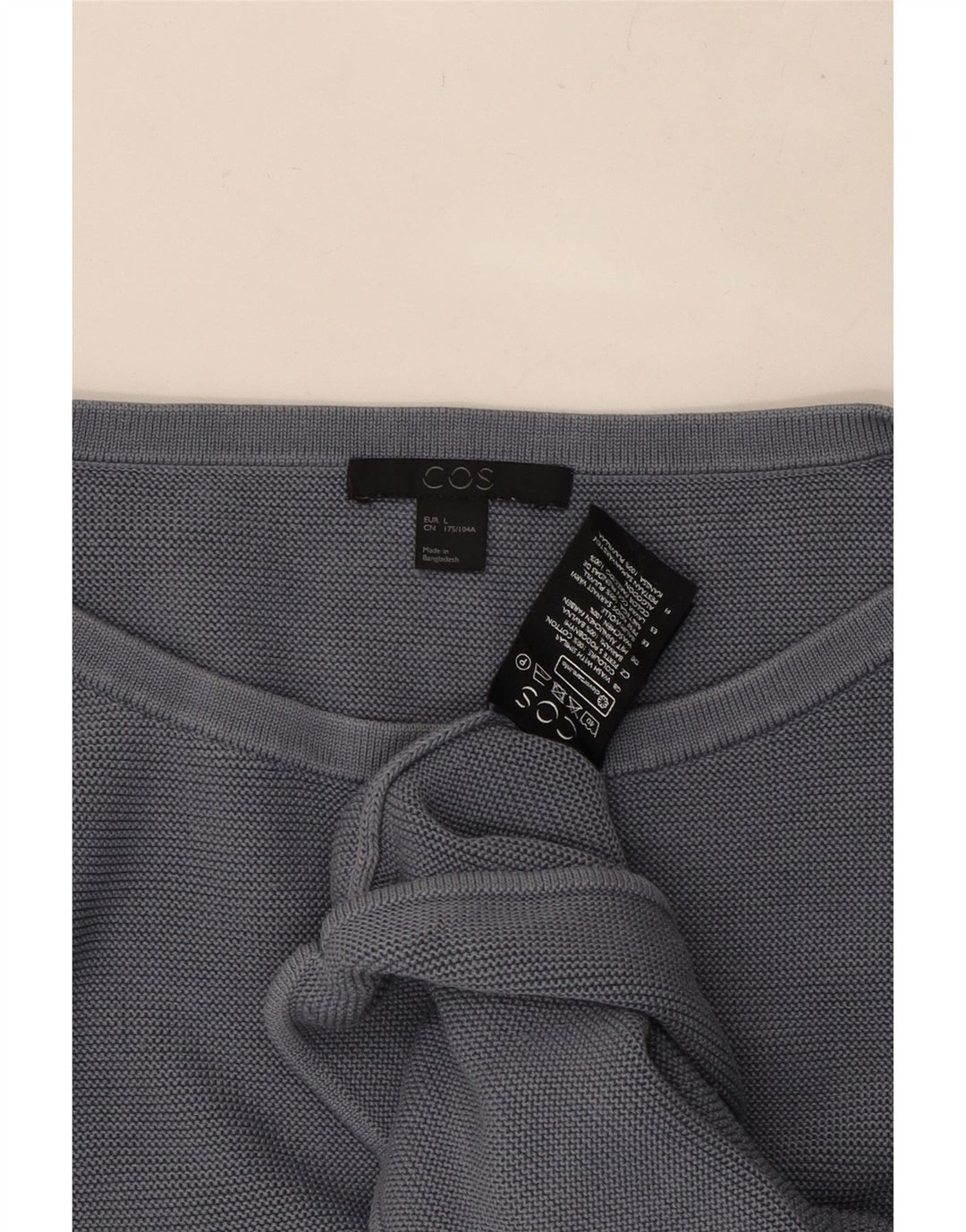 COS Γυναικείο πουλόβερ μεγάλου μεγέθους 3/4 με μανίκια με λαιμόκαυστο UK 16 Large Grey