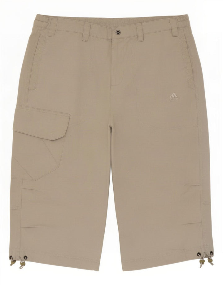 Ανδρικό σορτς βερμούδα Cargo Adidas Medium W32 Μπεζ βαμβακερό