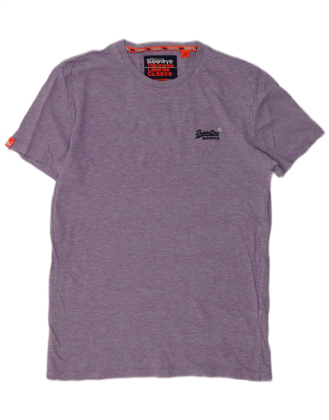 Ανδρικό T-Shirt SUPERDRY Τοπ μεσαίο μωβ βαμβακερό