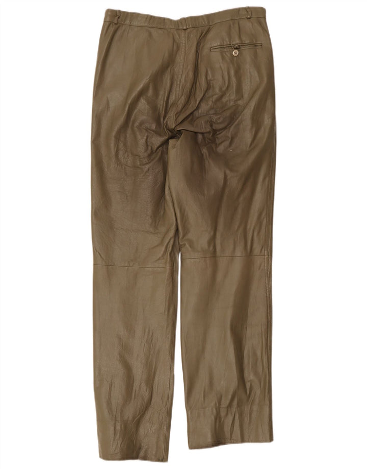 Sperry Γυναικείο ίσιο δερμάτινο παντελόνι W32 L29 Χακί