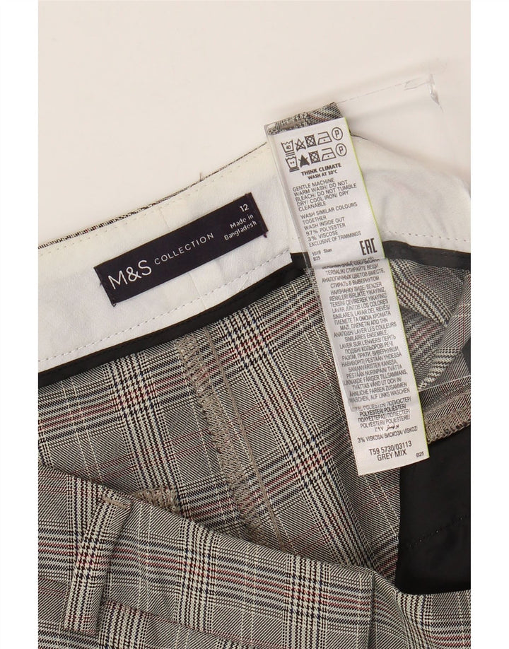 Marks & Spencer Γυναικείο παντελόνι Chino UK 12 Medium W32 L33 Grey Houndstooth