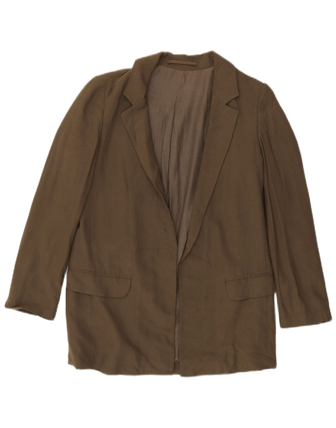 All Saints Γυναικείο Open Blazer Jacket UK 8 Small Khaki Viscose