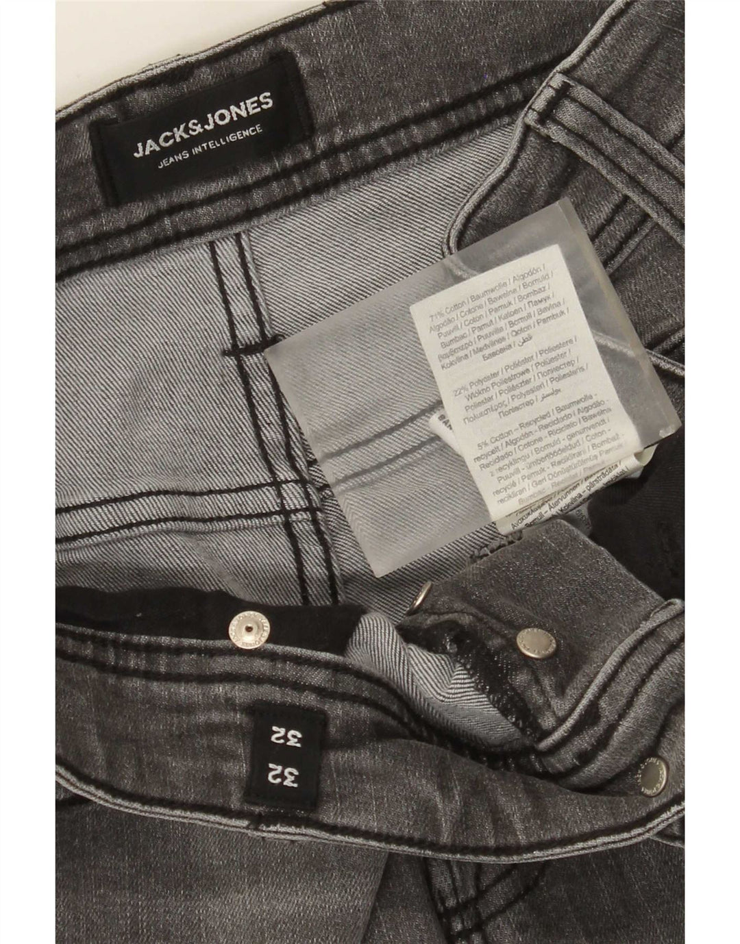 Jack & Jones Ανδρικό Slim Jeans W32 L32 Γκρι βαμβακερό