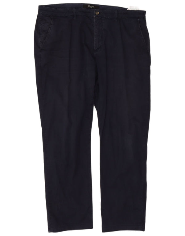 Liu Jo Ανδρικό ίσιο παντελόνι Chino IT 56 3XL W38 L29 Navy Blue Cotton