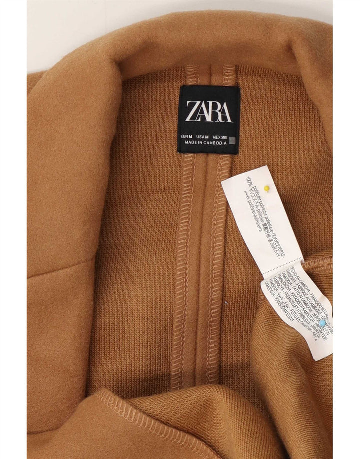 Zara Γυναικείο ανοιχτό πανωφόρι UK 14 Medium Beige Polyester