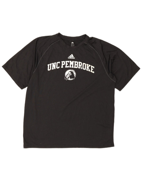 Γραφικό T-Shirt Adidas Ανδρικό UNC Pembroke Top μεγάλο μαύρο πολυεστέρα