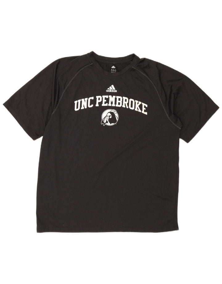 Γραφικό T-Shirt Adidas Ανδρικό UNC Pembroke Top μεγάλο μαύρο πολυεστέρα