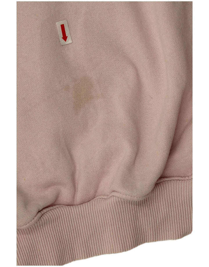 Zara Γυναικεία φούτερ Crop Oversized Jumper UK 14 Medium Pink Cotton