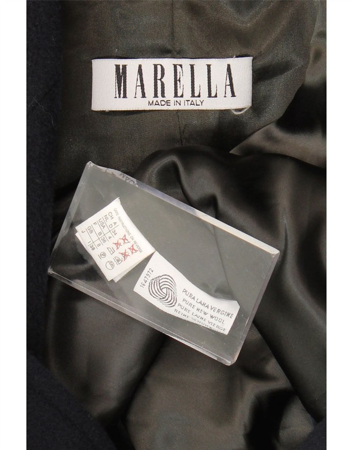 Marella Γυναικείο Παλτό με διπλό στήθος UK 8 Small Navy Blue