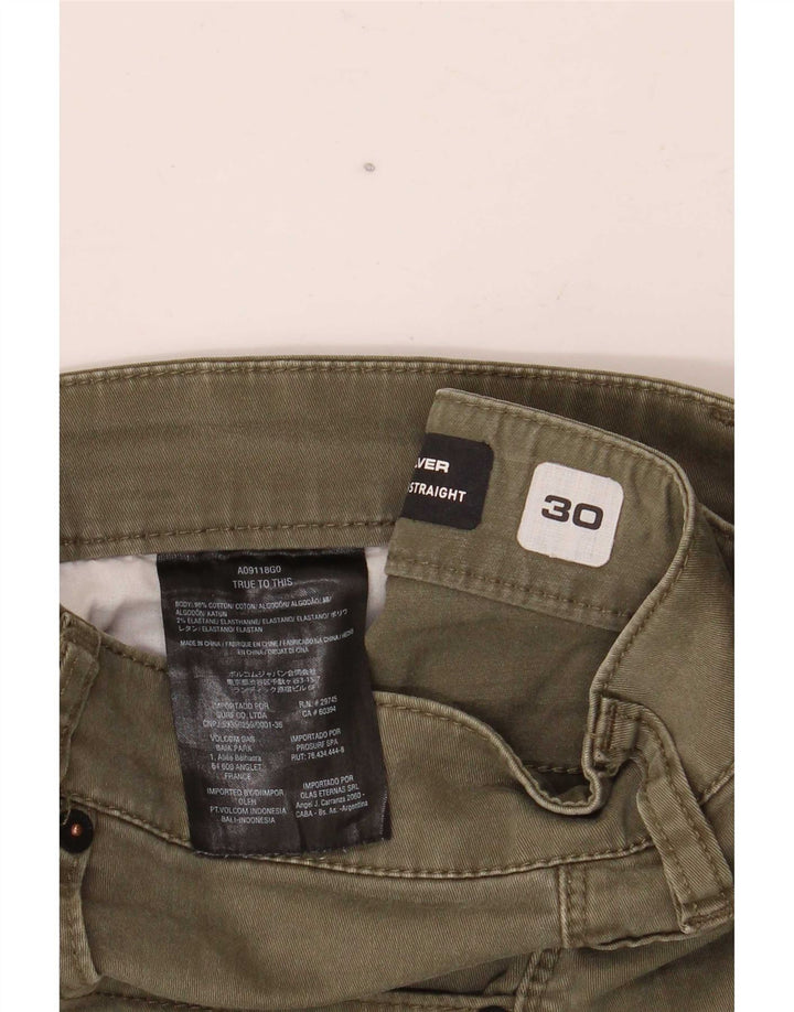 Ανδρικό τζιν σορτς Volcom Solver W30 από μεσαίο χακί βαμβακερό