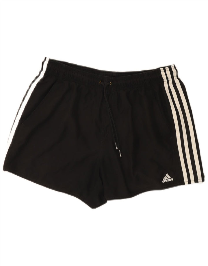 Ανδρικό αθλητικό σορτς Adidas από μεσαίο μαύρο πολυεστέρα