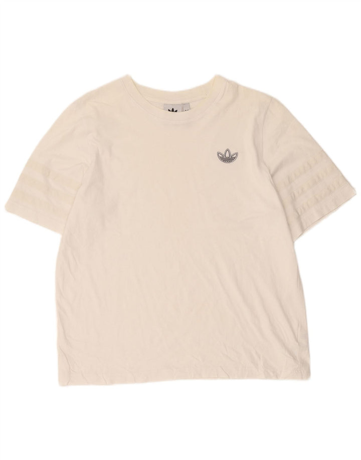 Ανδρικό T-Shirt Adidas Top μεγάλο λευκό βαμβακερό