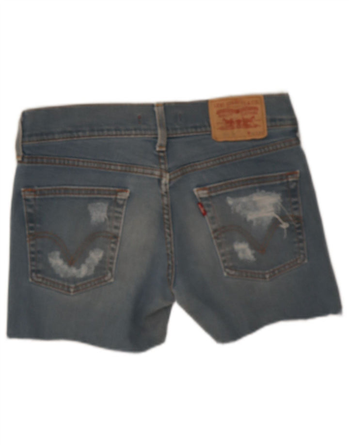 Levi's Womens 559 Distressed τζιν σορτς W32 μεγάλο μπλε βαμβακερό
