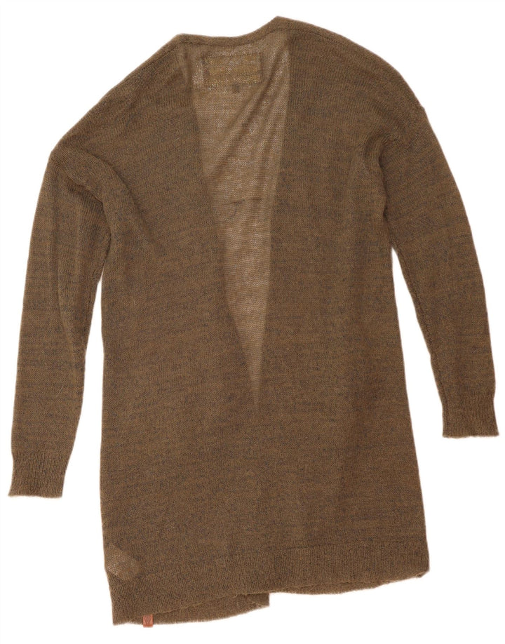 Superdry Γυναικείο Longline Open Cardigan πουλόβερ UK 14 Medium Khaki Nylon