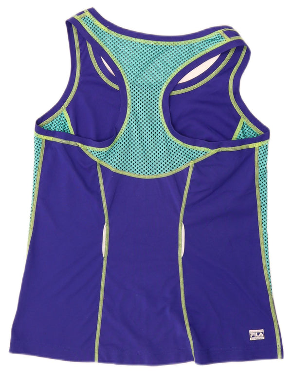 FILA Γυναικείο Γιλέκο Κορυφή UK 12 Medium Purple Colourblock Πολυεστέρας