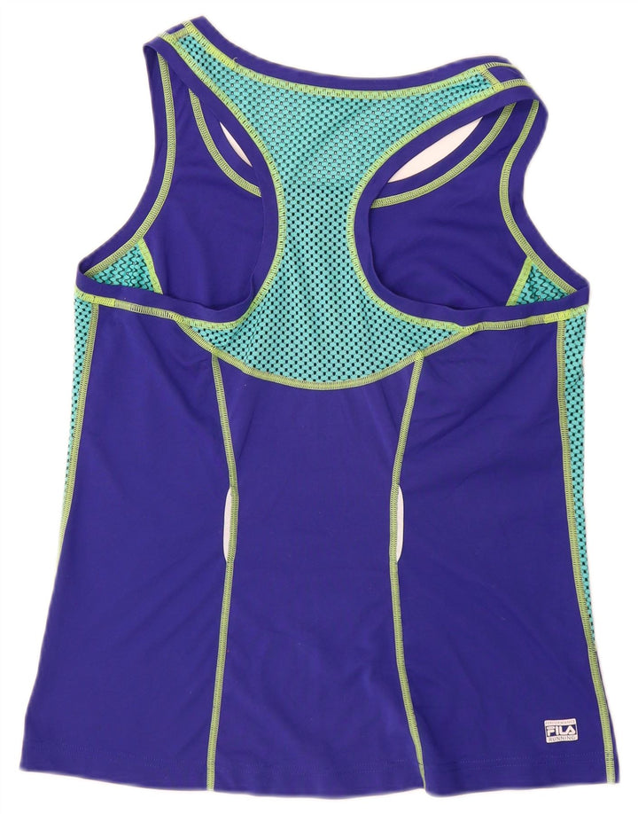FILA Γυναικείο Γιλέκο Κορυφή UK 12 Medium Purple Colourblock Πολυεστέρας
