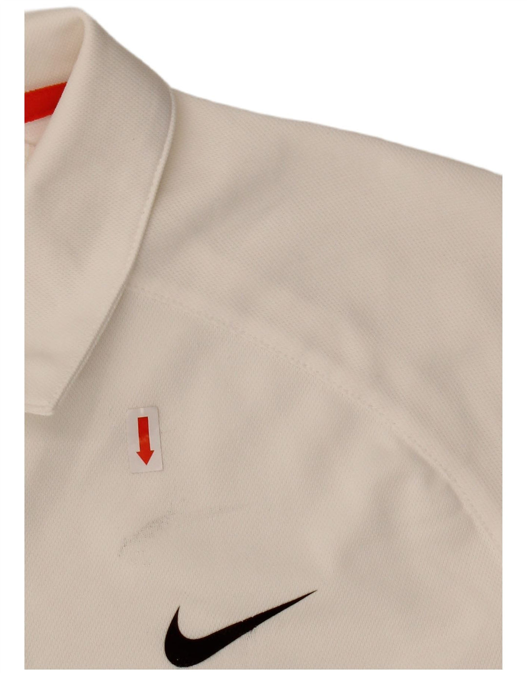 Ανδρικό μπλουζάκι πόλο NIKE UK 42/44 Μεγάλο λευκό χρώμα πολυεστέρα