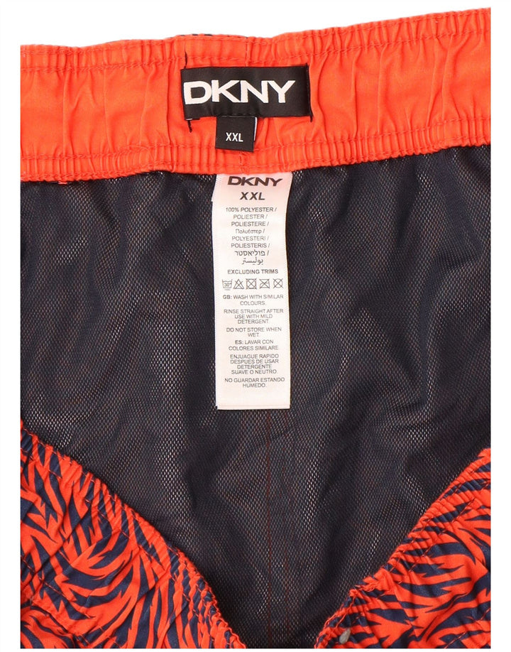 Ανδρικό σορτς κολύμβησης Dkny 2XL πορτοκαλί γεωμετρικό πολυεστέρα