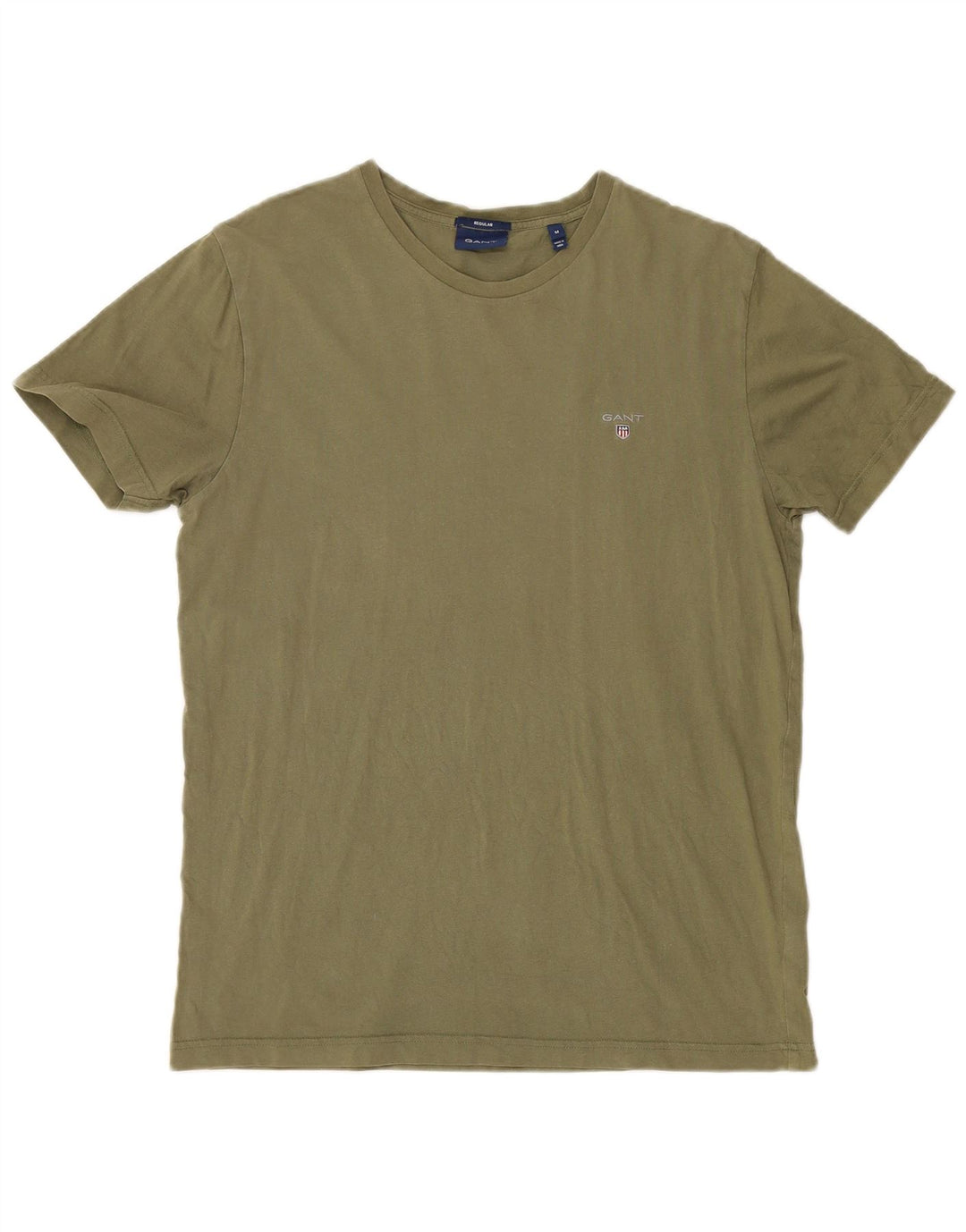 Ανδρικό T-Shirt Gant κανονικό μπλουζάκι από μεσαίο χακί βαμβάκι