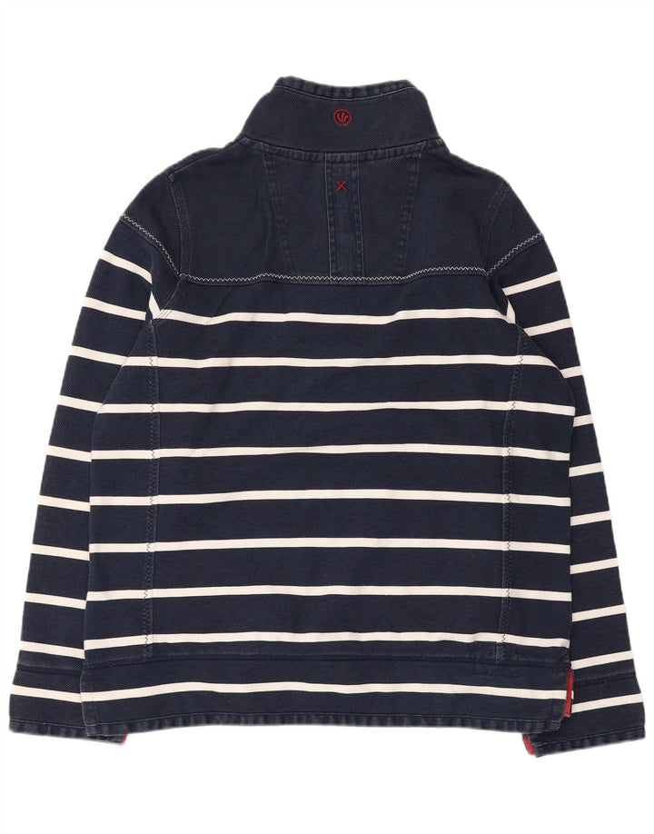 FAT FACE Γυναικεία φούτερ με φερμουάρ Jumper UK 12 Medium Navy Blue ριγέ
