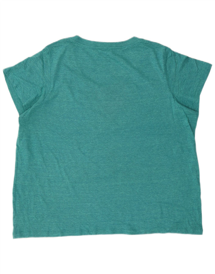 CHAMPION Womens T-Shirt Top UK 18 XL Turquoise Polyester