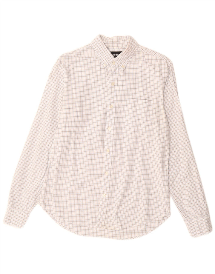 BONOBOS Ανδρικό πουκάμισο με μεσαίο λευκό Gingham