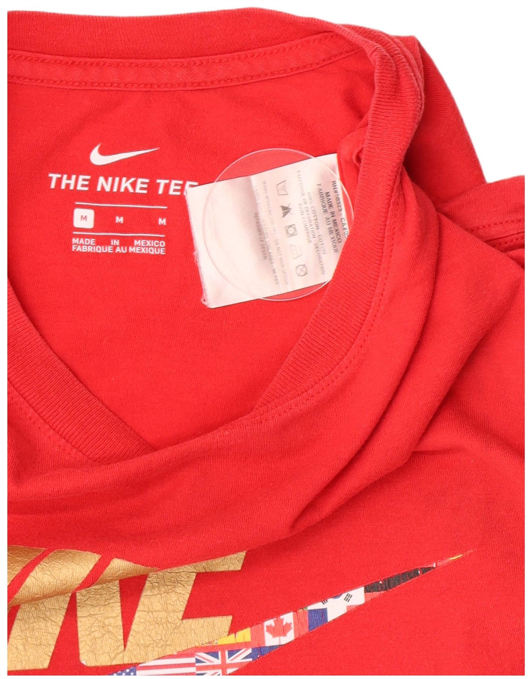 Ανδρικό γραφικό μπλουζάκι Nike, μεσαίο κόκκινο βαμβακερό