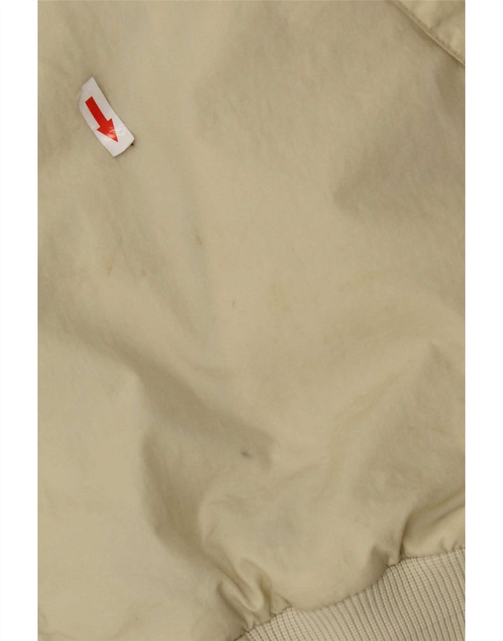 Slam Mens Hooded Bomber Jacket UK 44 2XL Off White Nylon
