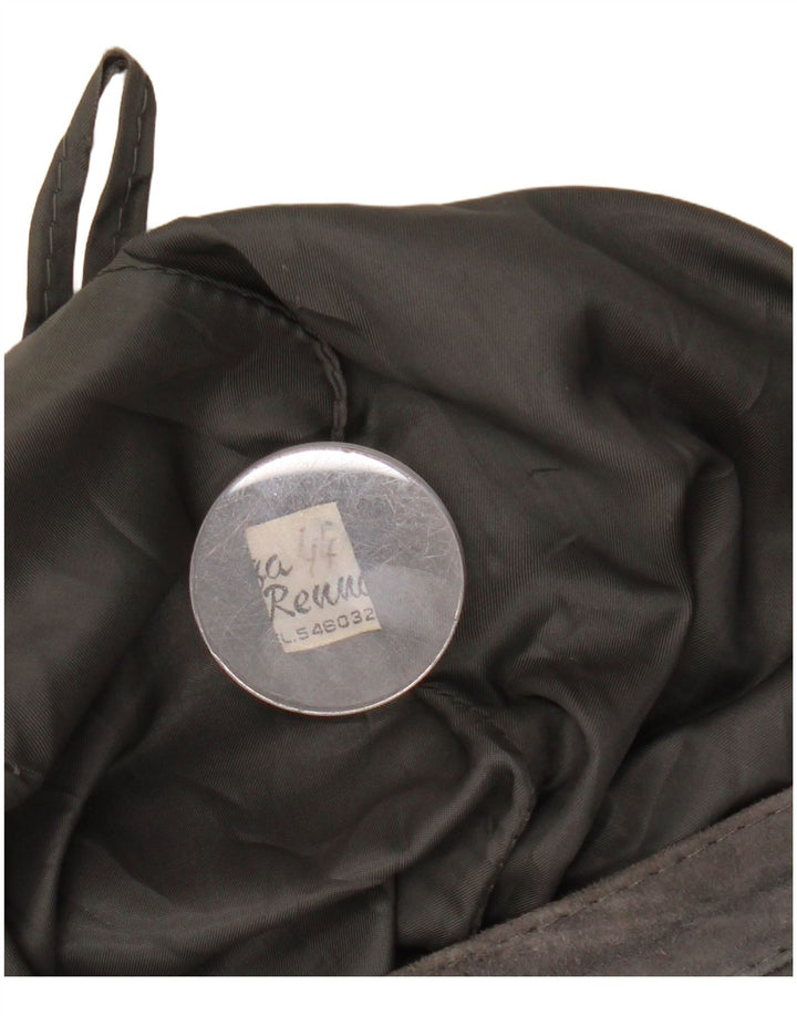 Γυναικεία Suede Φούστα VINTAGE IT 44 W27 L26 Γκρι