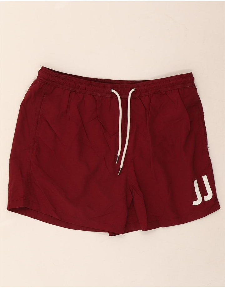 Jack & Jones Ανδρικό γραφικό σορτς κολύμβησης μεγάλο μπορντό πολυεστέρα
