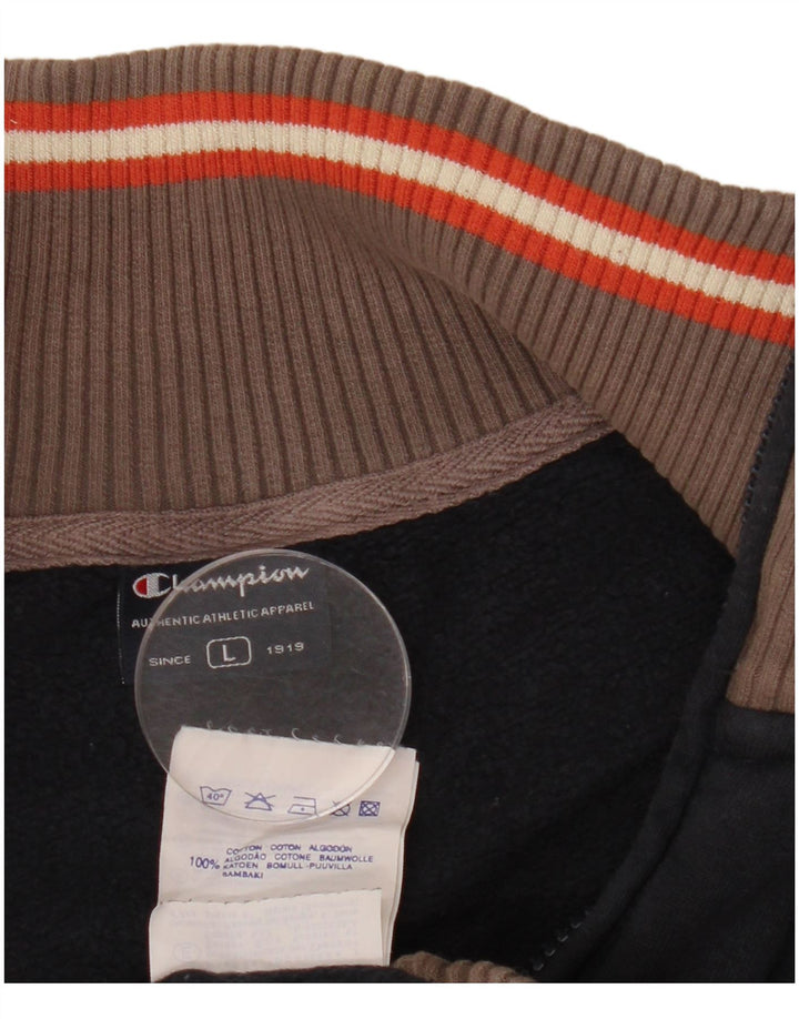 Ανδρικό φούτερ με φερμουάρ CHAMPION Jumper με μεγάλο μπλε μπλε χρώμα