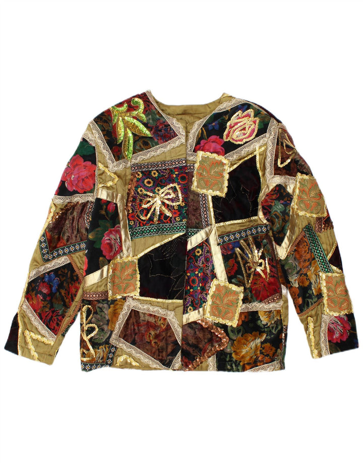 ELISA LANDRI Γυναικείο σακάκι UK 16 μεγάλο χακί συνονθύλευμα βισκόζη