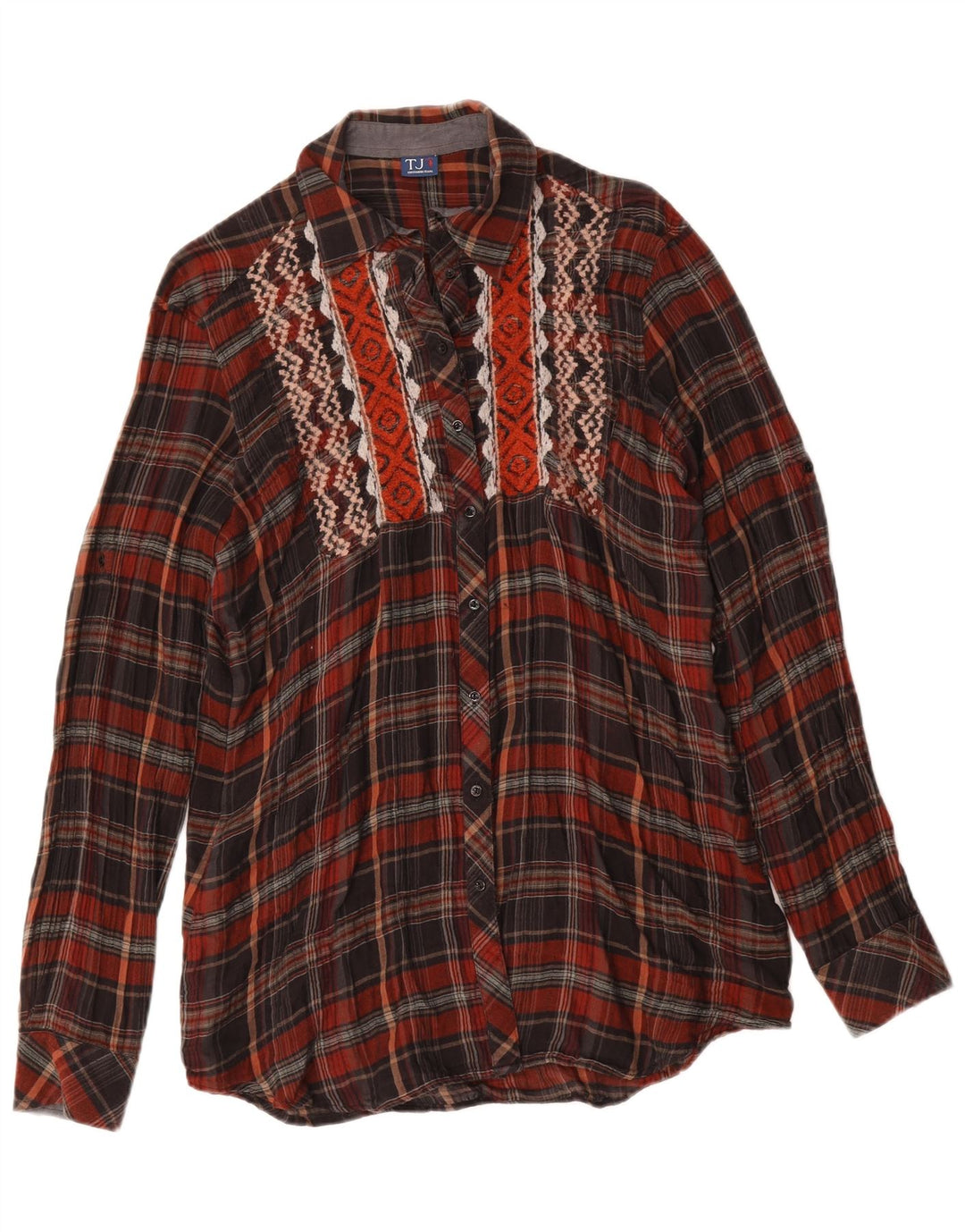Trussardi Γυναικείο Longline πουκάμισο UK 14 μεσαίου μπορντό