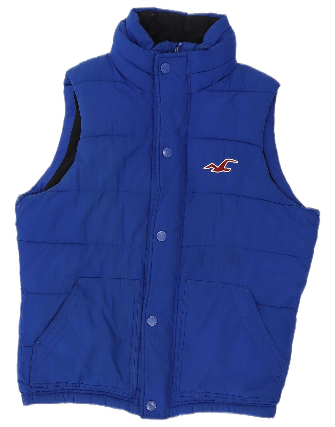 Hollister Ανδρικό padded Gilet UK 38 Medium Blue Polyester
