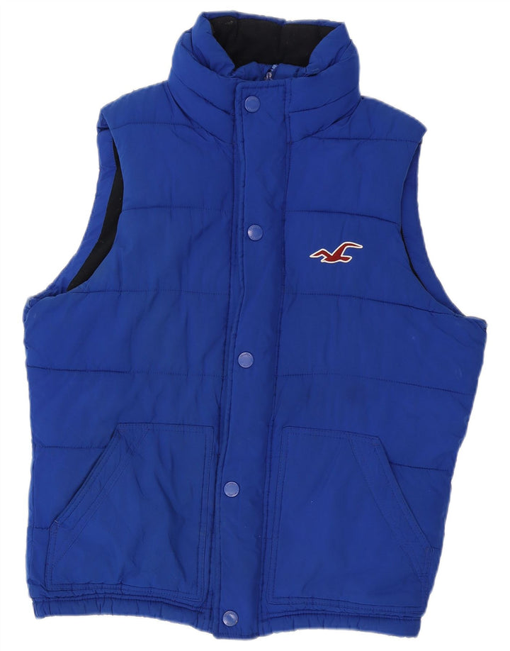 Hollister Ανδρικό padded Gilet UK 38 Medium Blue Polyester