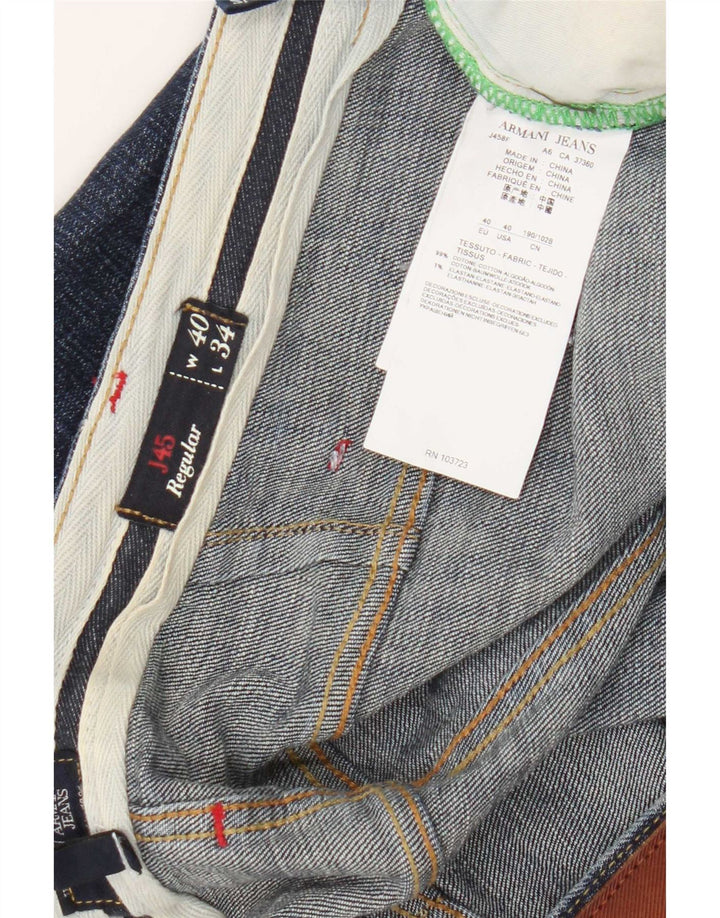 Ανδρικό τζιν Armani Regular Straight W40 L34 Navy Blue Cotton