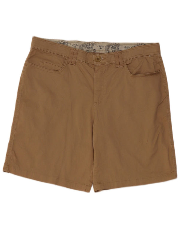 Lee Womens Riders Casual Σορτς US 14 Large W34 Μπεζ βαμβακερό