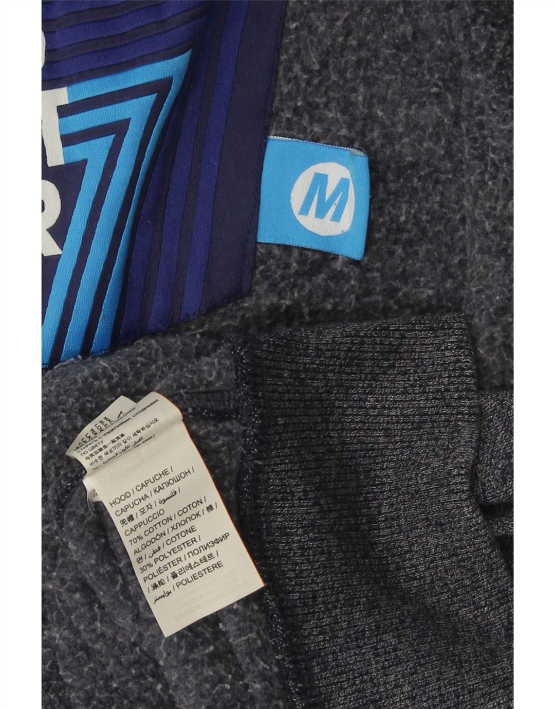 Ανδρικό πουλόβερ με κουκούλα με φερμουάρ SUPERDRY Μεσαίο μπλε βαμβακερό