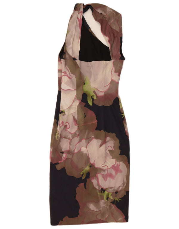 Karen Millen Γυναικείο φόρεμα UK 6 XS Black Floral Acetate