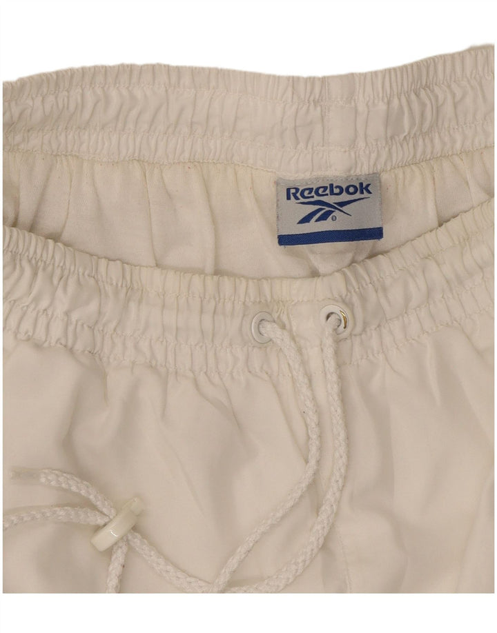 REEBOK Womens Tracksuit Trousers UK 12 Medium  White