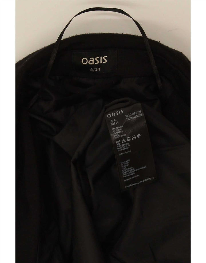 Oasis Γυναικείο Open Blazer Jacket UK 8 Small Black Polyester