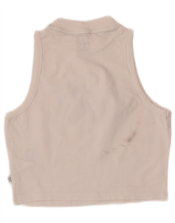 Puma Γυναικείο Crop Graphic Vest Top UK 12 Medium White Βαμβακερό