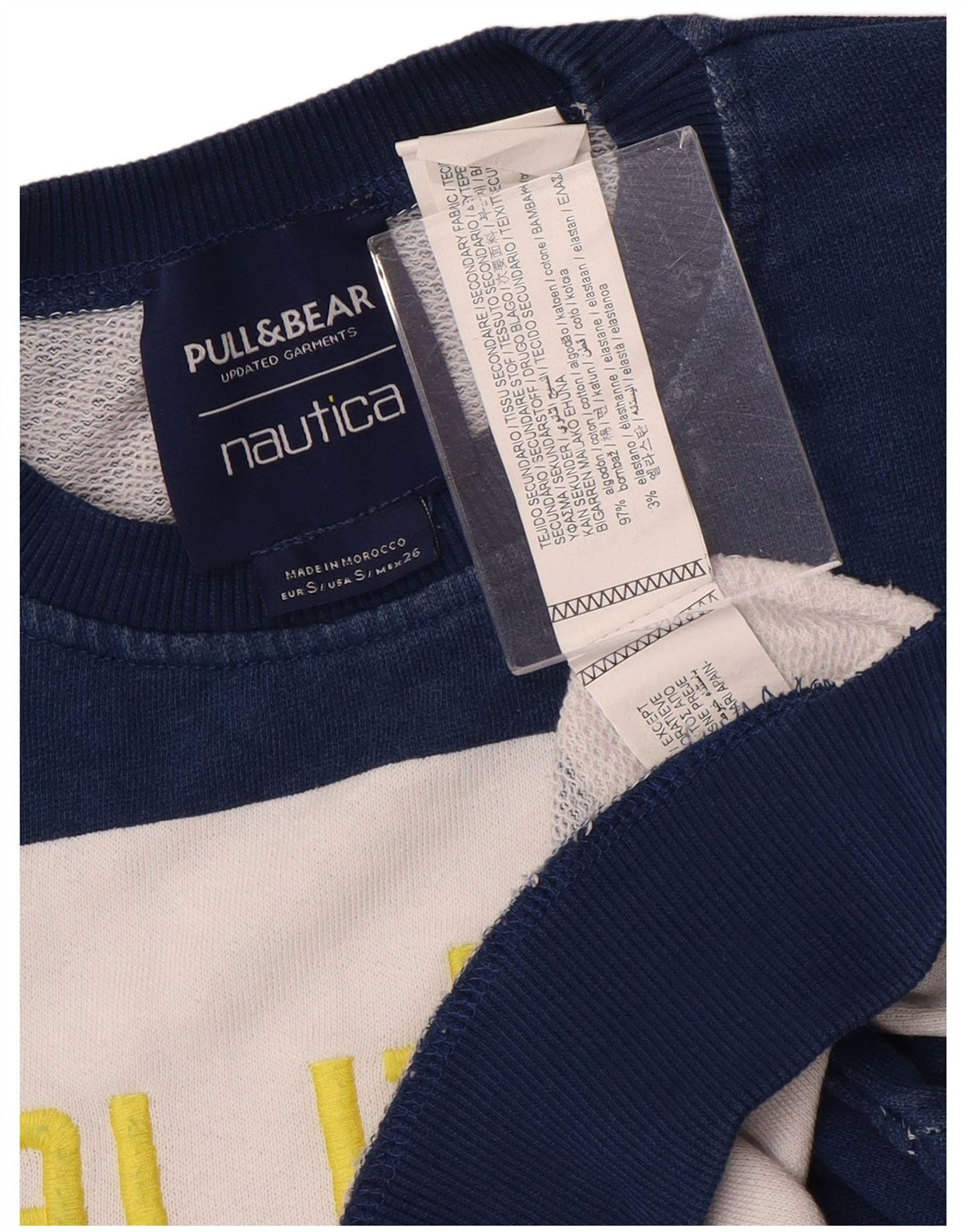 NAUTICA Γυναικεία φούτερ μεγάλου μεγέθους Jumper UK 10 Small Navy Blue ριγέ