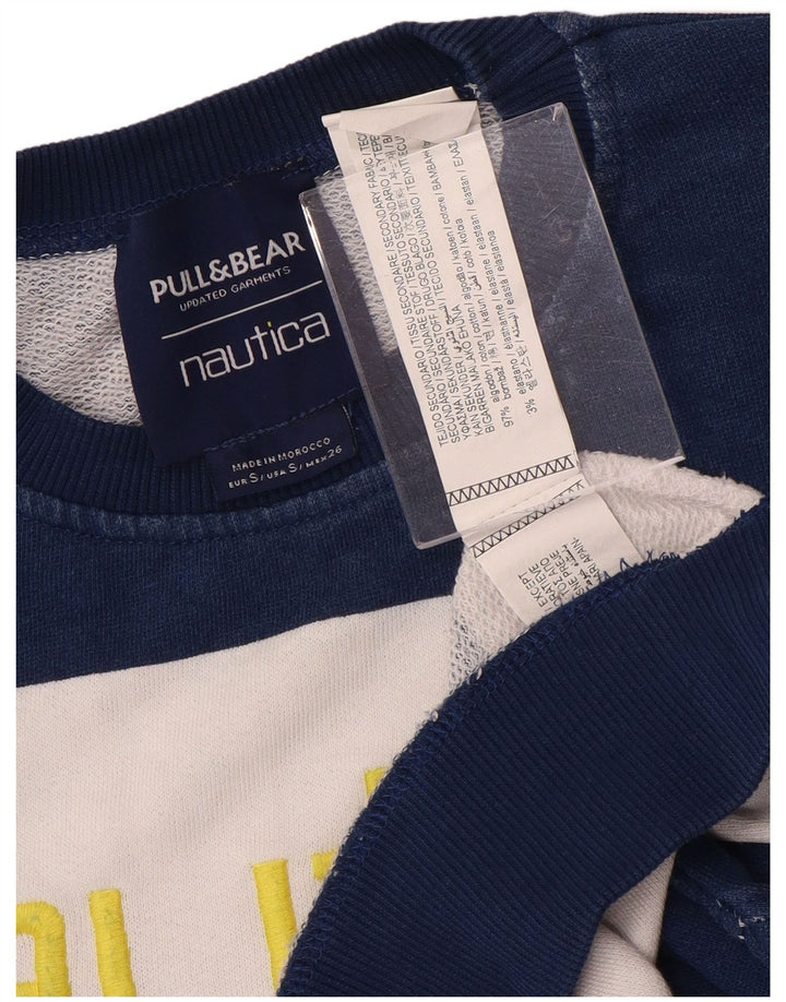 NAUTICA Γυναικεία φούτερ μεγάλου μεγέθους Jumper UK 10 Small Navy Blue ριγέ