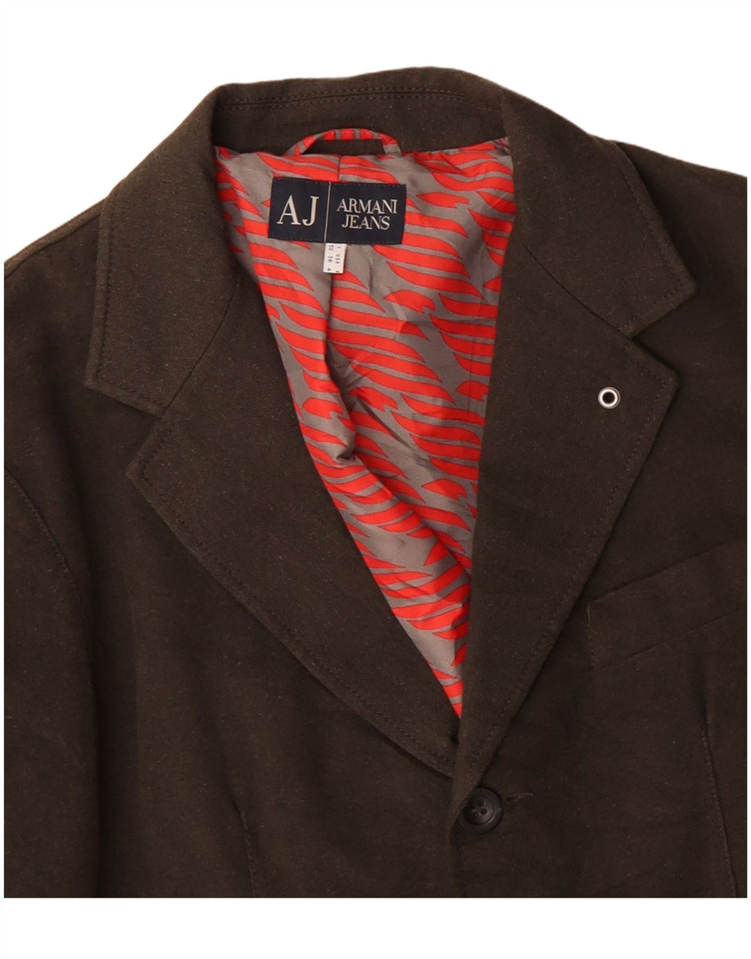 ARMANI JEANS Ανδρικό σακάκι με 2 κουμπιά σακάκι IT 52 μεγάλο χακί βαμβακερό