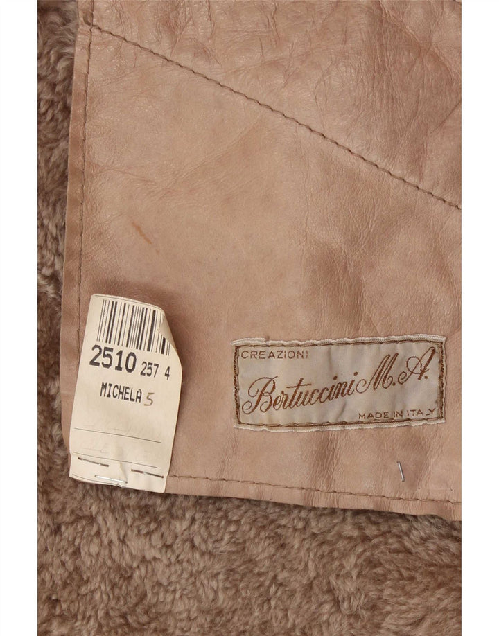 Vintage Γυναικείο Shearling Jacket UK 12 Medium Brown Classic