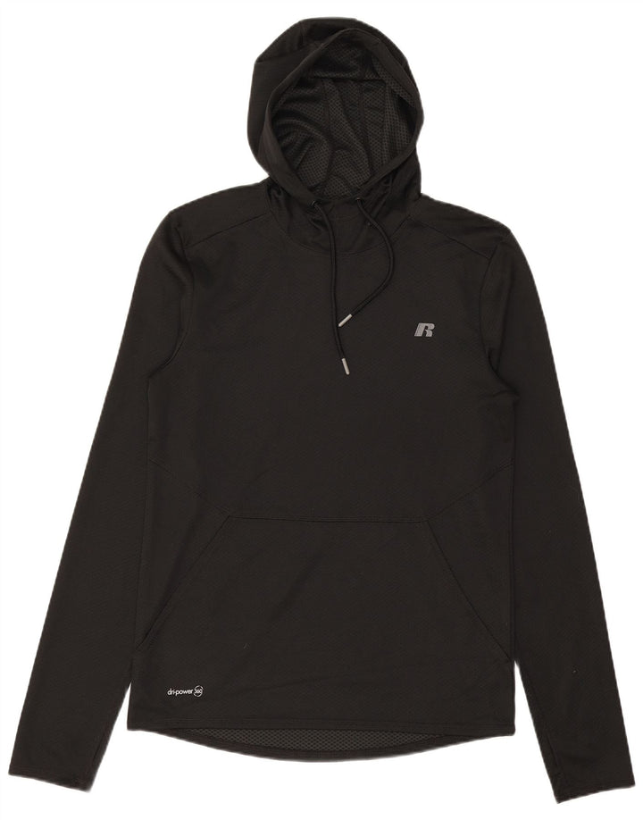 Russell Athletic Ανδρικό τοπ μακρυμάνικο UK 34/36 Μικρό μαύρο πολυεστέρα
