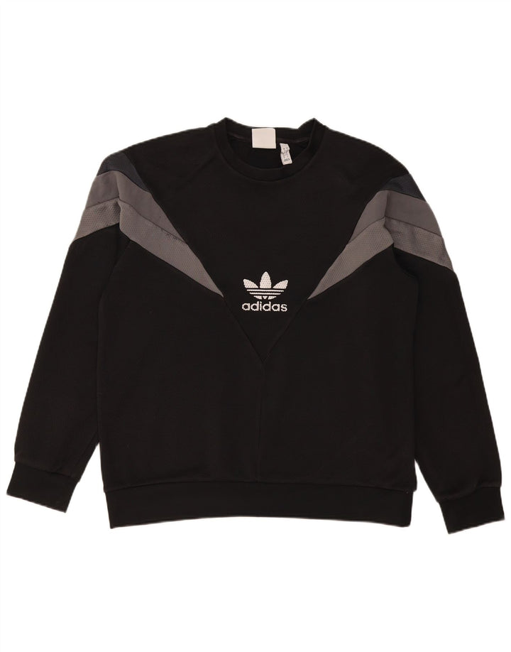 Ανδρικό γραφικό φούτερ Adidas Jumper Large Black Colourblock Polyester